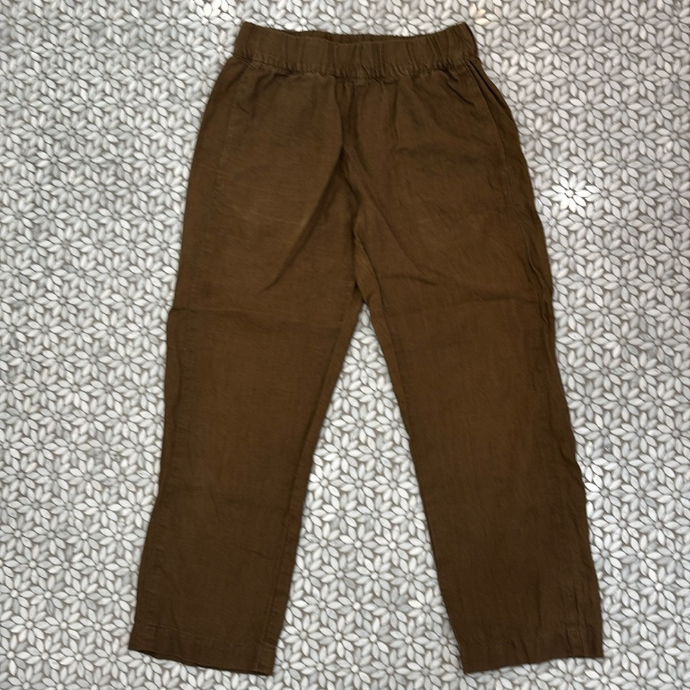 Women's American Giant Linen Pants in Moss Green, Size XS